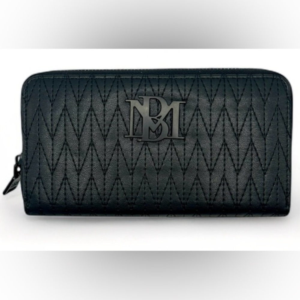 NWT Badgley Mischka Black Vegan Leather Wallet Phone Holder